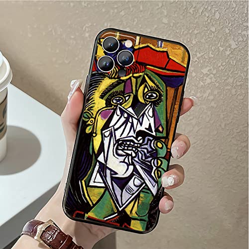 Image of Cover for iPhone 13 Pro Max, Weeping Woman by Picasso Phone Case for Women Men, Abstract Colorful Waterproof Shockproof iPhone Case