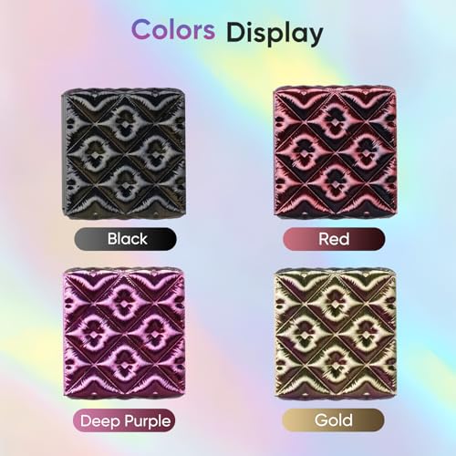 Image of ERYONE Silk Filament PLA+ 1.75mm Shiny 3D Printer Filament, Multicolor PLA 4 in 1, 1kg (2.2LBS) /Spool, HS Silk Quadruple Color Twilight Glow (Black & Red & Deep Purple & Gold)