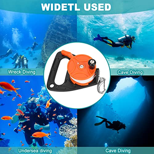 Pilipane 150Ft Scuba Dive Reel Kayak Anchor With Thumb Stopper, Scuba Ratchet Dive Reel With Handle Stop Switch For Cave, Wreck,Drift Diving,Kayak(Orange) #TOP3