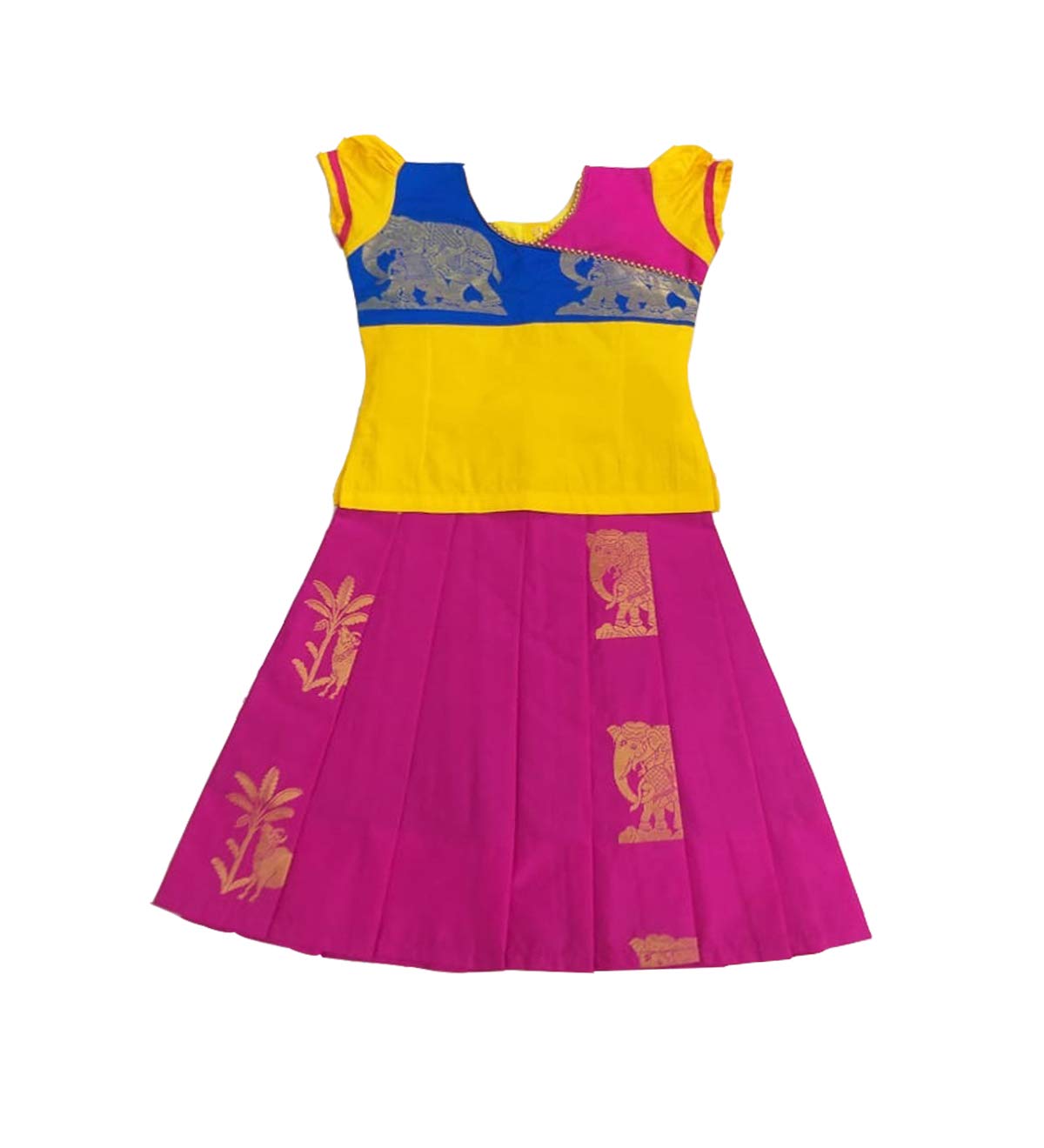 pattu pavadai set for babies