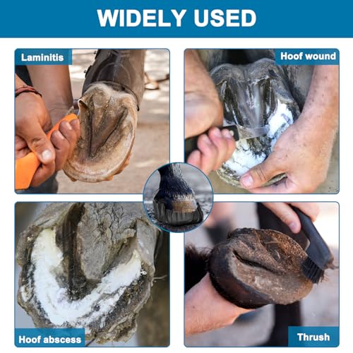 UFXUG Pacote com 12 fitas de casco de cavalo forte aderência, cuidados com casco de cavalo, fácil de