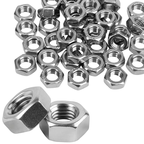 Image of 40Pcs Metric M8-1.25 Hex Nuts (A2-70), 304 Stainless Steel Hex Drive Fasteners Standard Coarse Thread Hex Machine Screw Hardware Replacement Hexagonal Nut Bolt