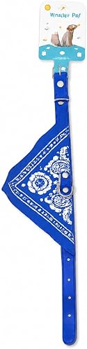 Adjustable Pet Collar with Bandana – Assorted Colours (blue)