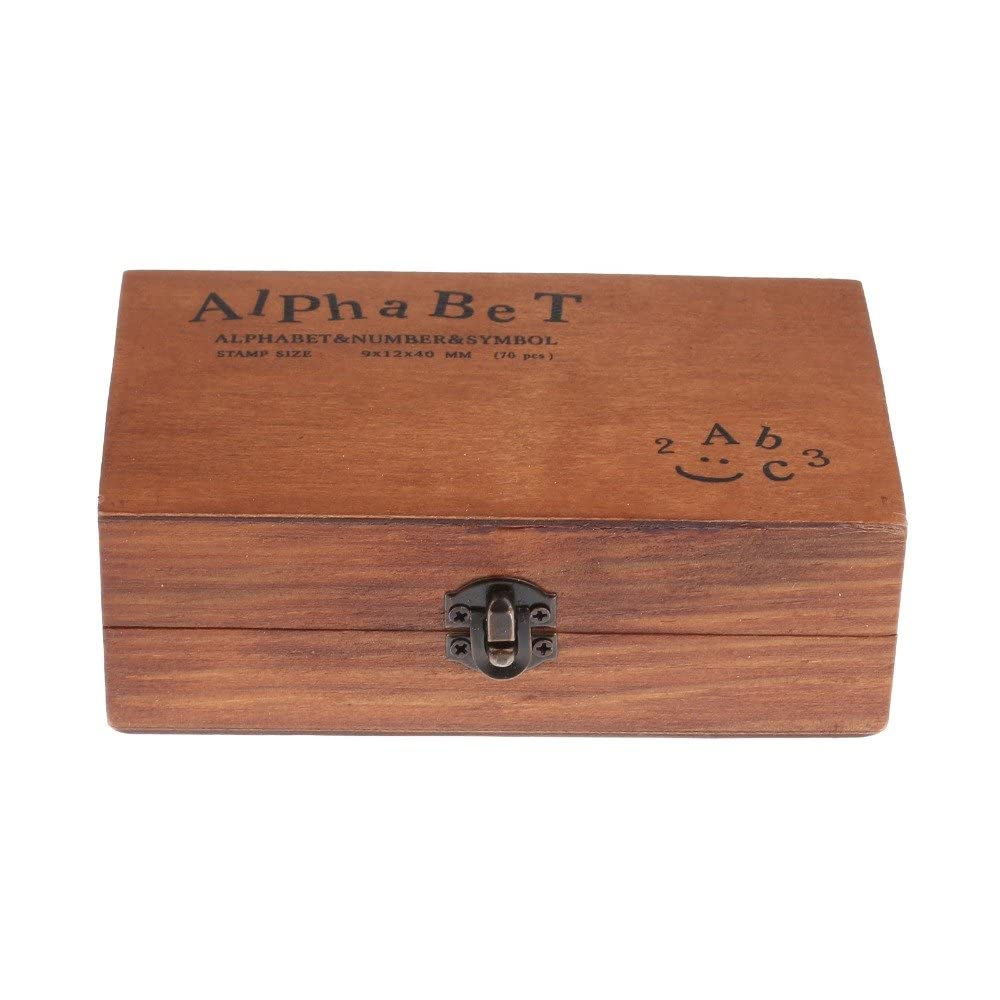 Alphabet Stamps Set - 70 Pcs Wooden Letter Stamps -6