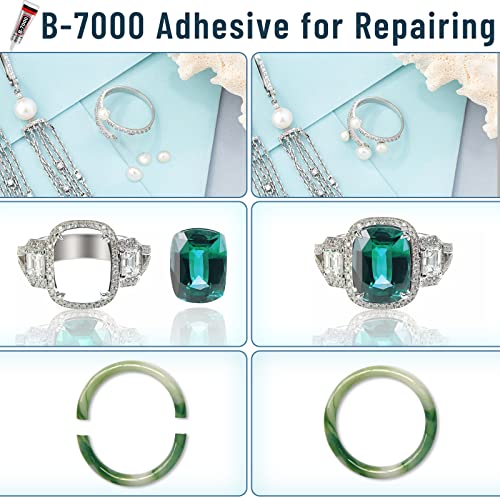 Image of B-7000 Craft Glue for Jewelry Making, Multi-Function B-7000 Super Adhesive Glues Liquid Fusion Glue for Rhinestones Crafts, Clothes Shoes, Fabric, Jewelry Making, Cell Phones (3x25 ml /0.9 oz)
