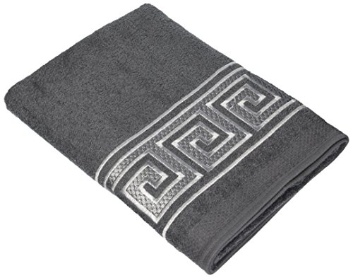 Avanti Greek Key Fingertip Towel, Granite