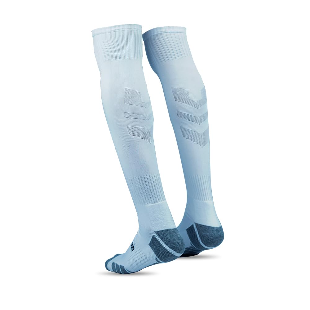captain lead to win CAPTAIN Extra Fit Nylon and Cotton Over The Knee UV Protection Air Flow Football Socks, Sports Socks, 2 Pairs-picture-18
