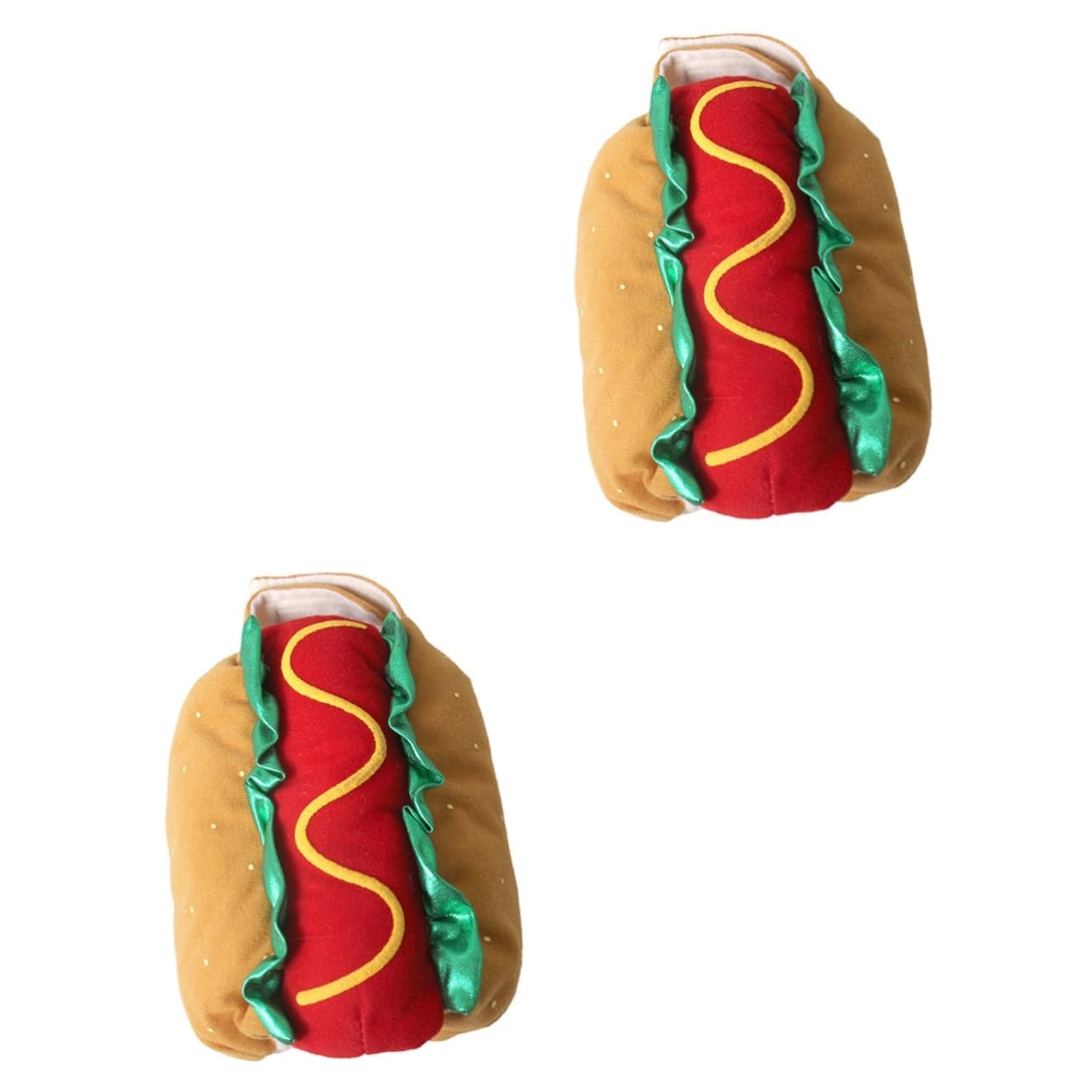 INOOMP 2piezas Disfraz De Perro Caliente para Mascotas Ropa Divertida para Halloween y Navidad Talla s para Perros y Gatos