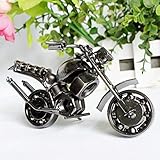 DAJIADS Statues,Table Sculpture Modern Sculpture Statue Metal Iron Gun Black Screw Cap Motorcycle Mo