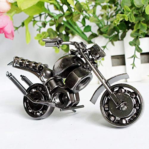 Dajiads Statues,Table Sculpture Modern Sculpture Statue Metal Iron Gun Black Screw Cap Motorcycle Model Sculpture Abstract Sculpture For Home Ornaments #TOP7