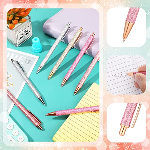 Leinuosen LEINUOSEN-PENS-IEK98 20 Pcs Ballpoint Pens Metal Retractable Pens Cute Pretty Pens Black Ink Comfortable Writing Pens Gift Pens With Medium Point For Office Supplies thumb #5