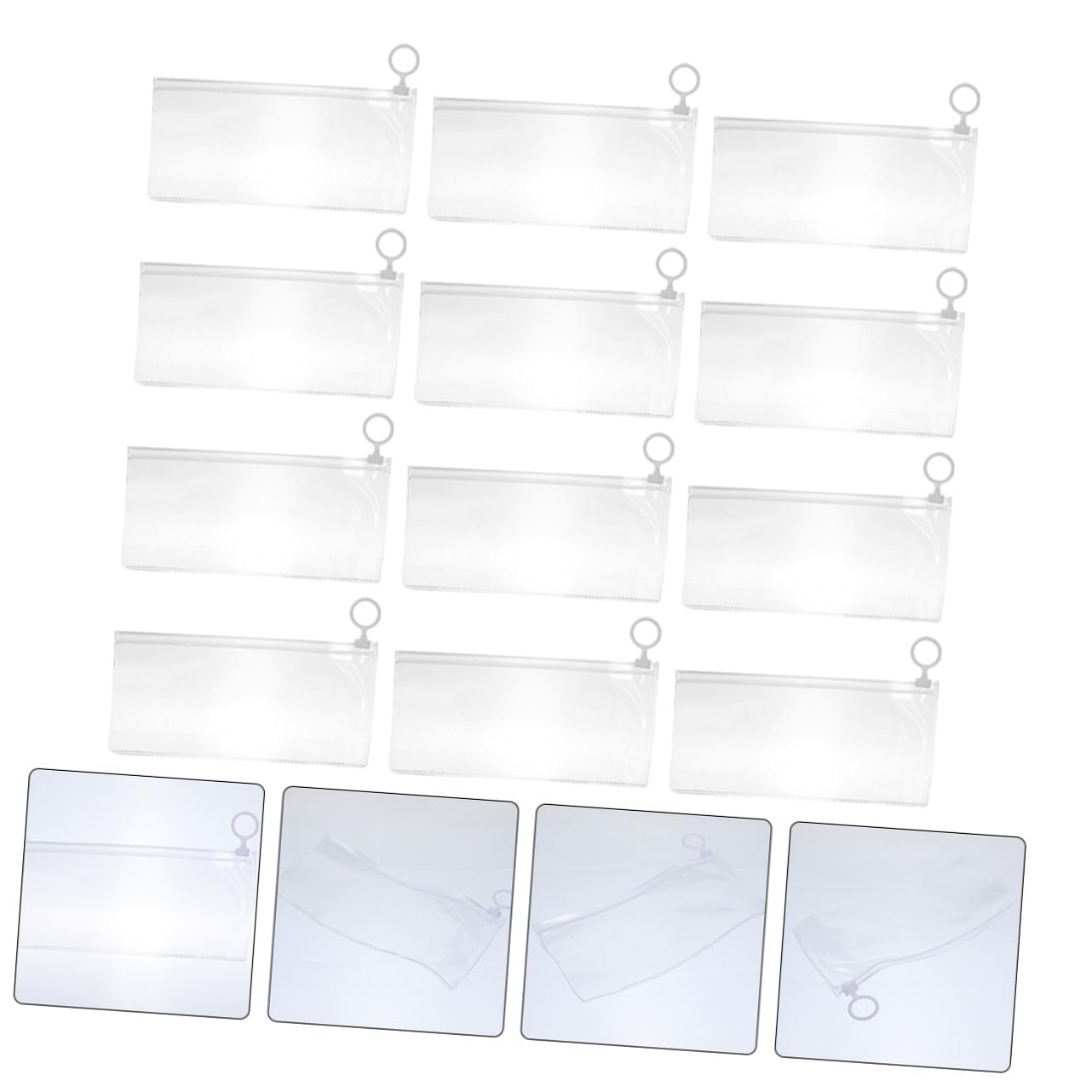 4 Sätze Transparente Schreibwarentasche Stiftezubehör Aktentasche Dokument Schreibwarenfächer Für Durchsichtige Reise Make Up Tasche Durchsichtige 30 Stück * 4