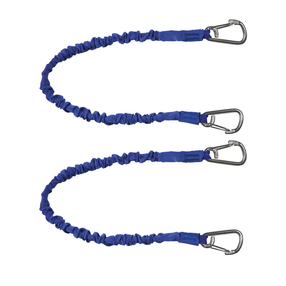 Extreme Max 3006.2906 BoatTector High-Strength Line Snubber & Storage Bungee, Value 2-Pack - 24" with Medium Hooks, Blue