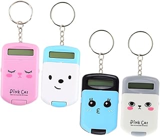 PLAFOPE 4 Pçs Mini Calculadora Mini Chaveiro Calculadora De Bolso Mini Bolsa Chaveiro Adorável Calculadora Animal Bonito Chaveiro Chaveiro Conveniente Calculadora De Chaveiro Pequena