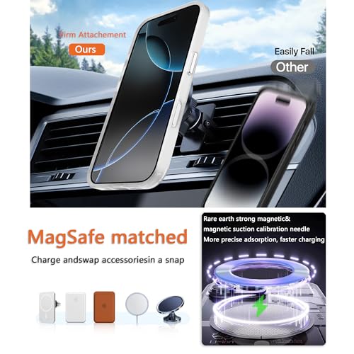 Image of Magnetic for iPhone 17 Phone Case, [Compatible with MagSafe], Screen Protectors X1, [Military Grade Drop Protection],Matte Finish,Slim,Shockproof,Protective (Frosted White, iPhone 17)