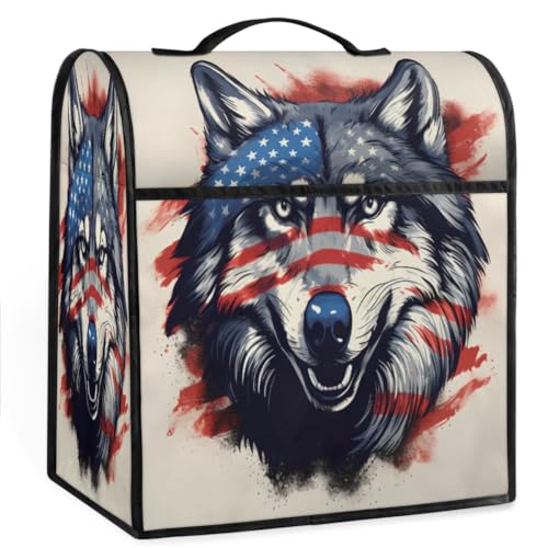 Coffee Maker Cover America Wolf Kitchen Appliance Covers Small Appliance Covers Blender Cover Juicer Cover Dust Covers for Kitchen Appliances with Top Handle and Pockets,Washable,C846