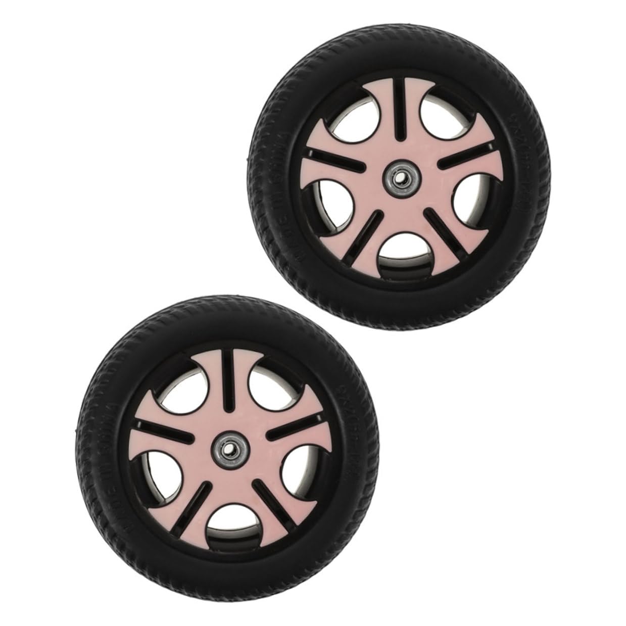 ifundom 2pcs Roues de Tricycle pour Garçon et Filles Compatible Scooter et Vélo Garçon et Filles Plastique Solide Installation Facile Diamètre Trou 0,8 Cm Accessoires