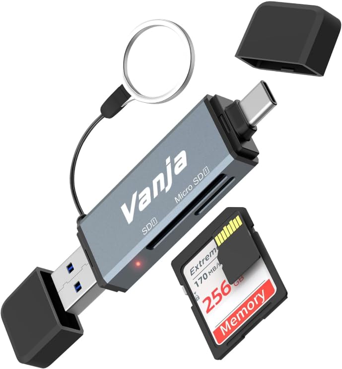 Lector de tarjetas SD, lector de tarjetas de memoria USB C 3.0, adaptador micro SD de alta velocidad de 5 Gbps