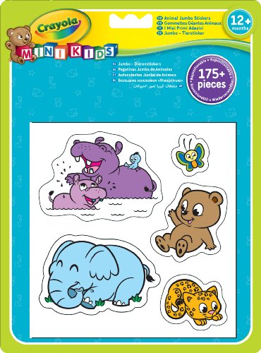 Crayola Mini Kids - 12599 - Loisir Créatif - Gommettes Géantes Animaux