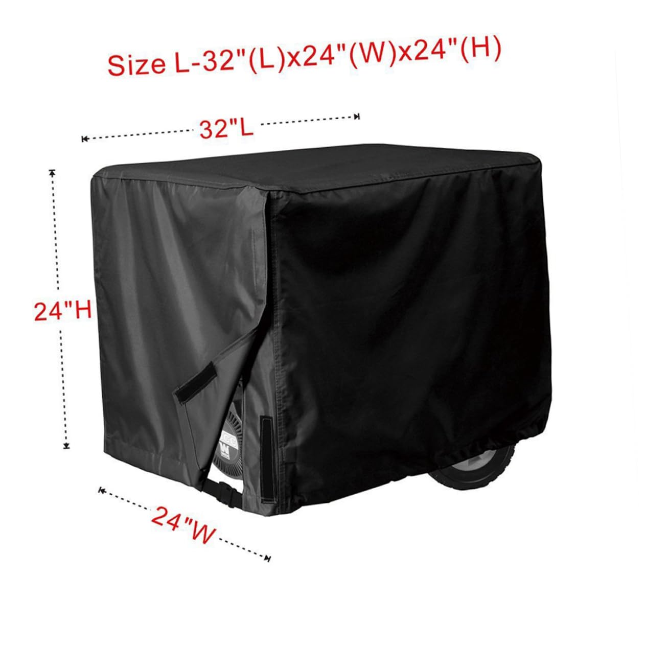 GALPADA Generator Cover Universal Rectangular Waterproof Enclosure (24x24x24 Inch) Made of Polyester Pvc Protects against Weather Uv