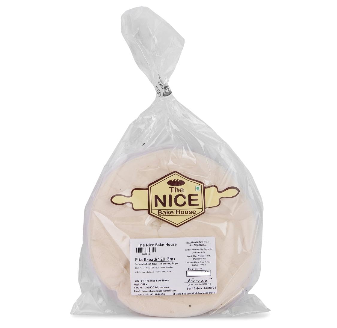 The Nice Bake Houses Pita Bread (2pc) Perfect to serve with hummus (B0CFM1YN3S) Amazon Price History, Amazon Price Tracker