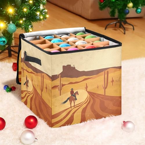 Boîte rangement décorations Noël haute capacité 64 compartiments modulables anti-poussière - 7