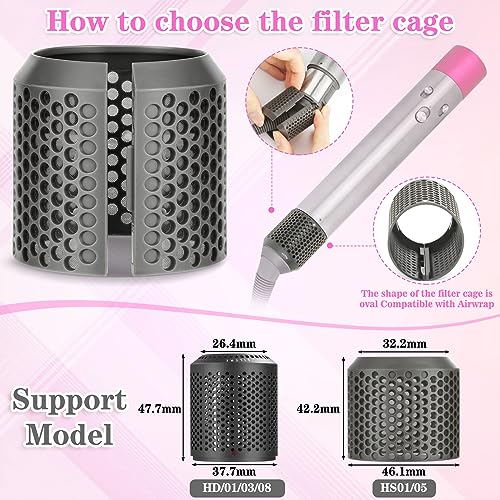 AFDD Tampa de filtro externo de substituição para modeladores de cabelo Dyson Airwrap HS01 HS05 mode