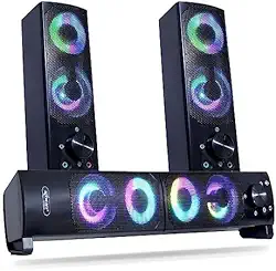 Caixa de Som Soundbar com Subwoofer LED RGB para TV Smart, PC e Notebook - USB e P2 ®MaiXpro