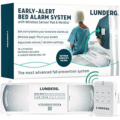 Lunderg Wireless Early Alert Bed Alarm System for Elderly & Fall Prevention
