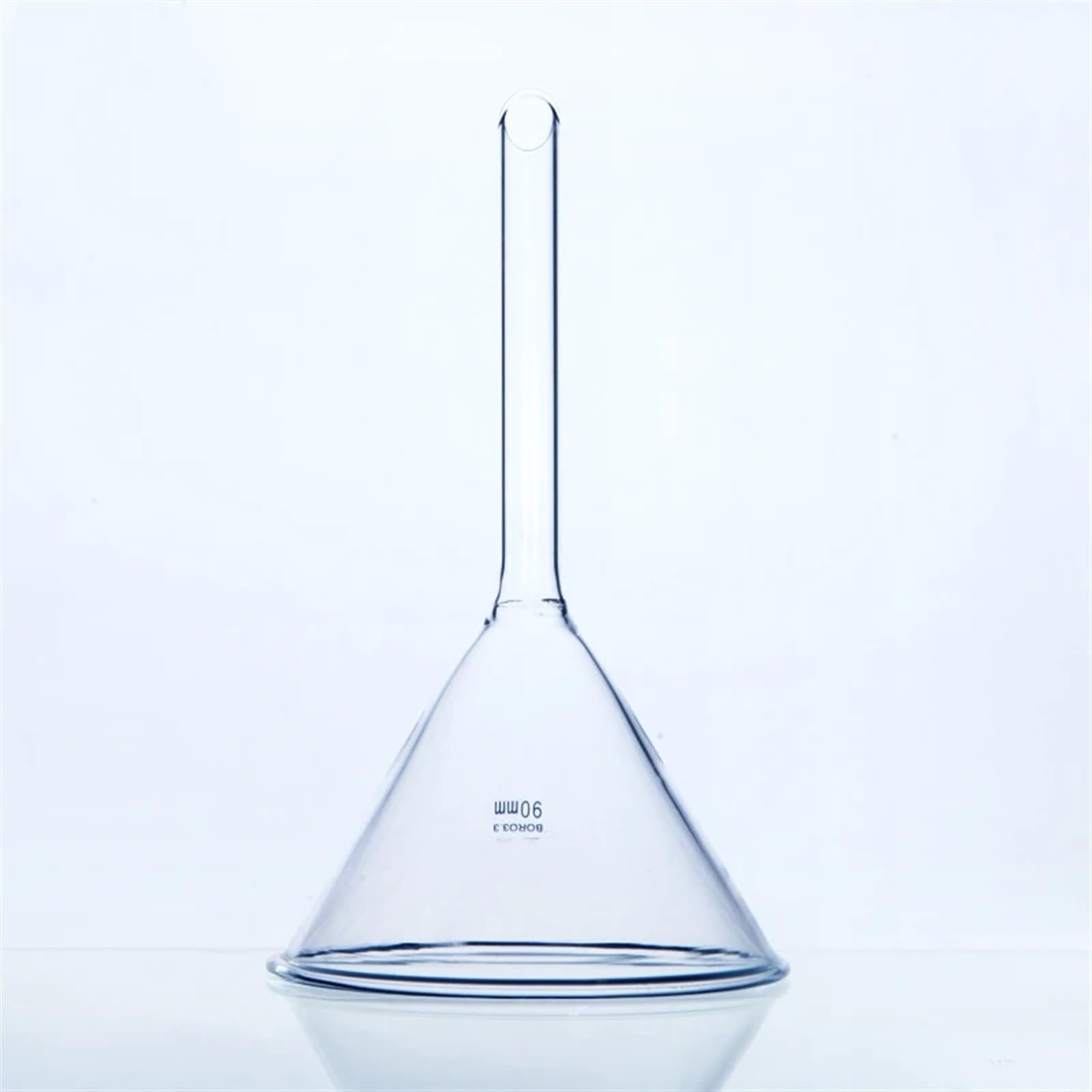 Imbuto in vetro triangolare da laboratorio, imbuto in vetro borosilicato spesso, attrezzatura da laboratorio(40mm)