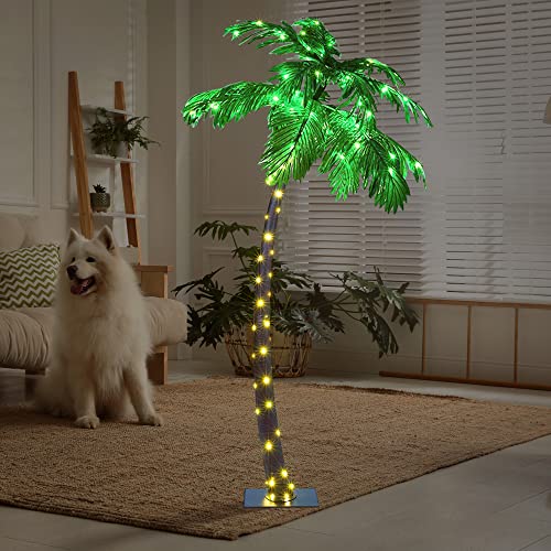 Lightshare 5Ft Artificial Lighted Palm Tree, 56Led Lights, Decoration For Home,Party, Christmas, Nativity, Outside Patio #TOP1