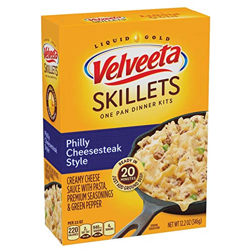 Velveeta Skillets Variety pack of 3 | Kraft Box Dinner Variety Pack | Chicken Bacon Ranch | Chicken Alfredo | Philly Cheese-steak Style | Snack Fun Shopping Pad
