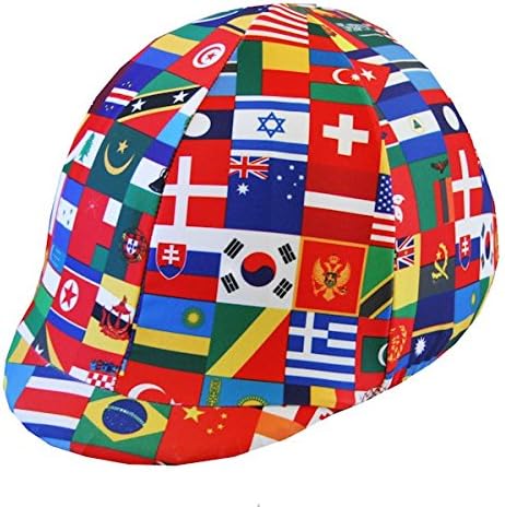 Equestrian Riding Helmet Cover - World Flags