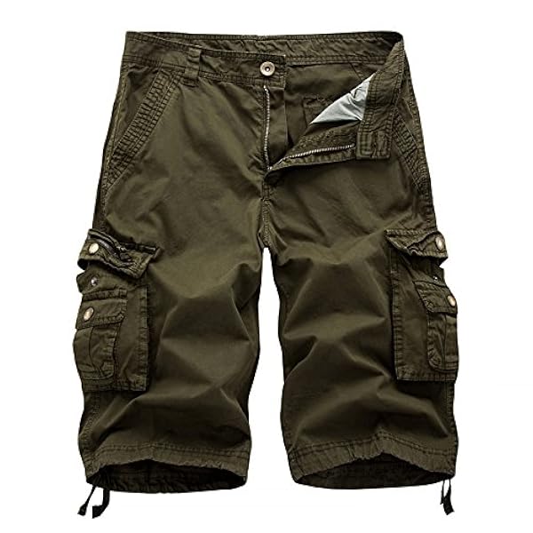 CJQJPNZ Cargo Shorts Mannen Zomer Mannen Casual Shorts Mannelijke Leger Mannen Joggingbroek Rits Fly Rechte Knielengte Man Shorts