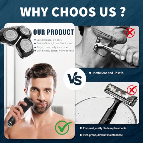 SH71/50 Rasierklingen kompatibel mit Philips Series 5000 (S55XX) und Series 7000 (S7XX) Rasierern (Schwarz-2 Stück)