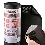 Arebos Unkrautvlies Wasserdurchlässig 50 g/m² | Unkrautfolie & Gartenvlies gegen Unkraut | Unkrautflies Reißfest & UV-stabilisiert | Bodenvlies für Beete, Wege & Kies (1 x 50 m)