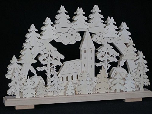 Arche lumineuse de Noël en bois, cadeau de fête traditionnel