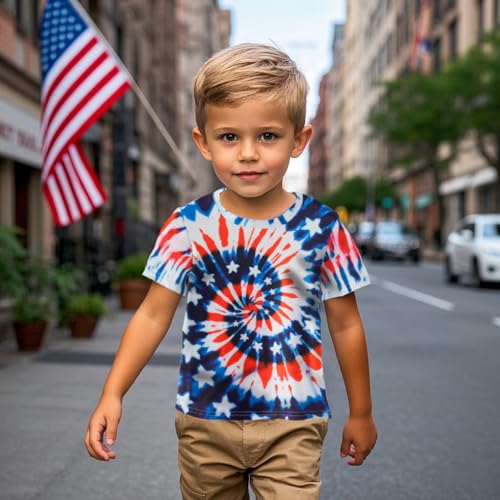 Toddler American Flag Shirts 4th of July T-Shirts Boys Girls Cotton Patriotic Tops Tee Kids Independence Day Clothes3