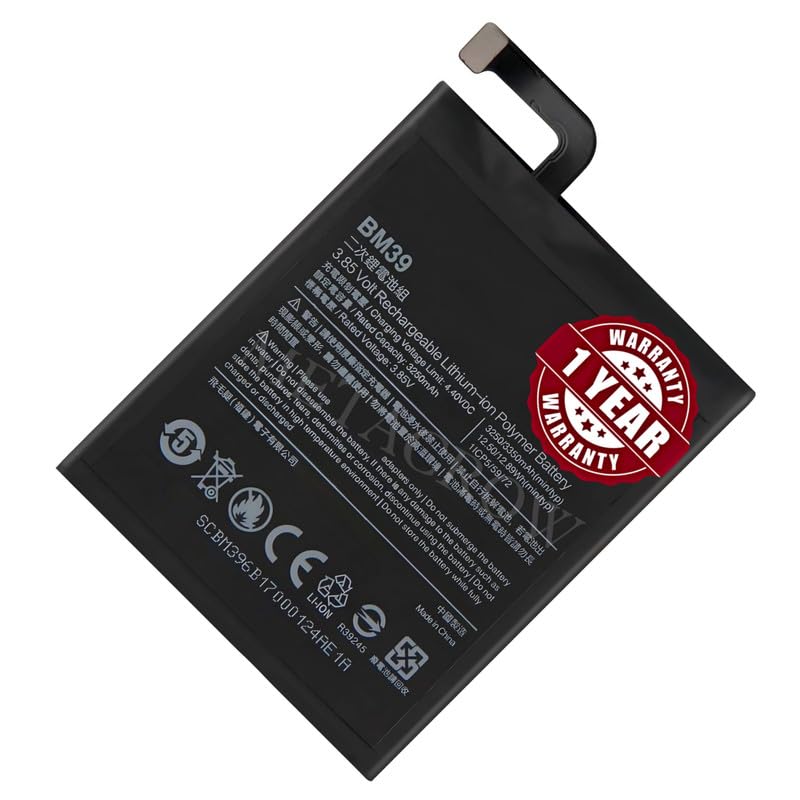Image of Original BM39 Battery Compatible for Xiaomi Mi 6 (MCE16) - (3350mAh) - 1 Year Warranty JK1