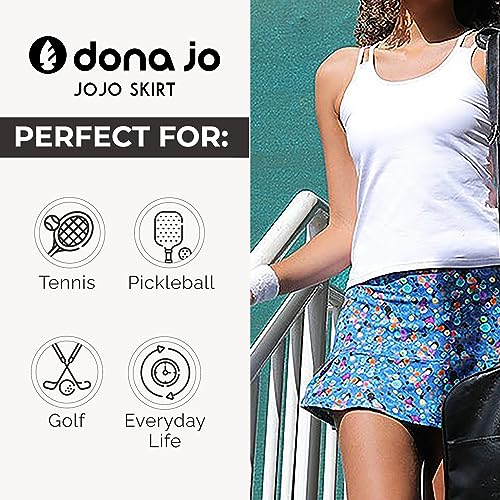 Dona Jo Ultimate Women's Active Performance Dri Fit Skirt - A-line Tennis and Golf Skort w/Shorts & Pockets for Sports - Image 7