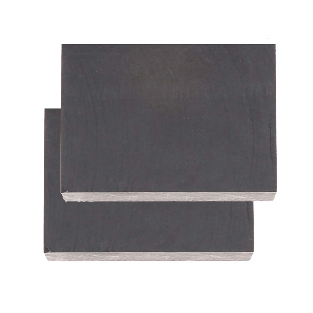 Graphite Blank Block, Graphite Blank Plates Sheet EDM Milling Surface 99.9% Purity Ingot Block Pack of 2 100x50x10 mm