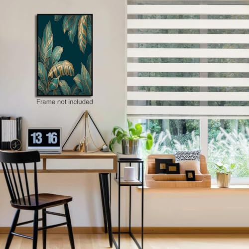 Cuadros decoracion salon de hojas exóticas en lienzo canvas premium de 60x80 cm 3