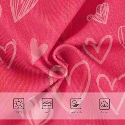 Vibrant Pink Hearts Gifts Red Panties for Girl Toddler Underwear Floral Cotton Personalized Undies Kids Briefs 2t3