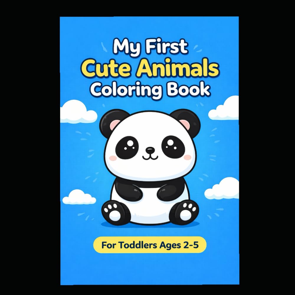 My First Cute Animals Coloring Book: For Toddlers Ages 2–5