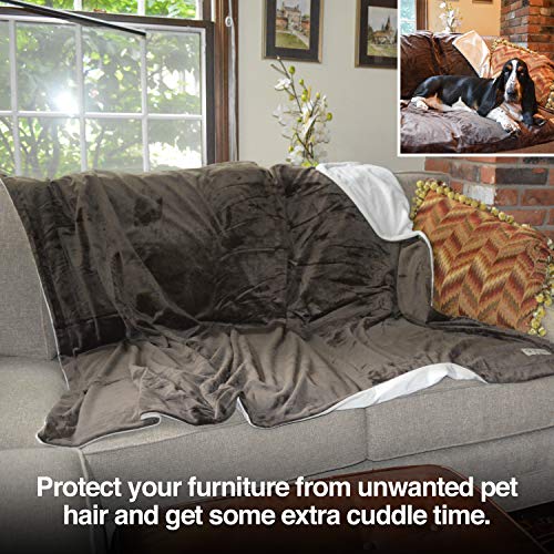 Petfusion Premium Dog Blanket, Cat Blanket | Ultra Soft Pet Blanket Available In Plush Or Quilted, 2 Colors (Grey, Brown) | Perfect Blanket For Small Dogs & Large Dogs. 12 Month Warranty #TOP1