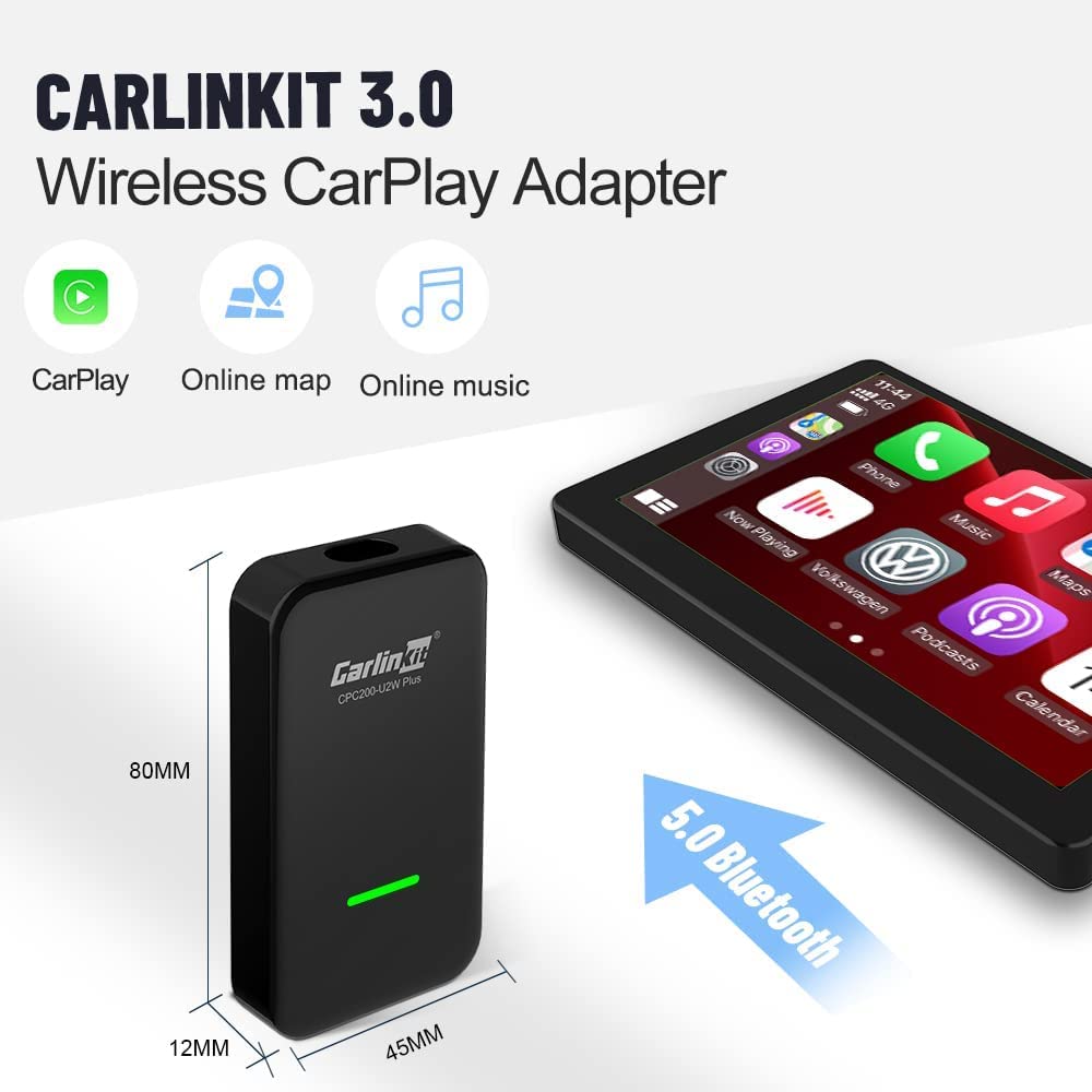 2022 Carlinkit Wireless CarPlay Adapter, Compatible with All Factory