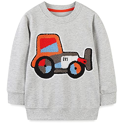 Image of Toddler Boy's Cotton Crewneck Long Sleeve Sweatshirt