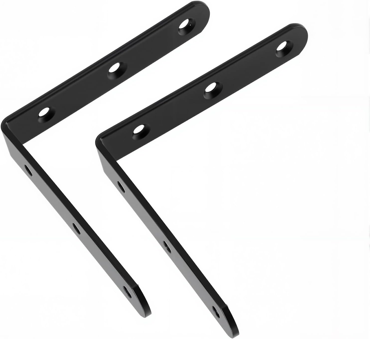 30 Pack Black L Bracket, 4 x 4 Inch Heavy Duty Corner Brace Bracket, Shelf Bracket for Wood Chair Bookshelf Cabinets Furniture, with Screws