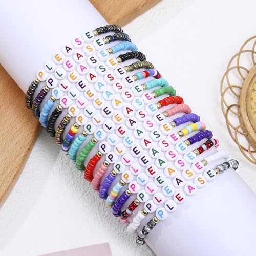 Taouzi 𝐁𝐞𝐚𝐝𝐞𝐝 𝐅𝐫𝐢𝐞𝐧𝐝𝐬𝐡𝐢𝐩 𝐁𝐫𝐚𝐜𝐞𝐥𝐞𝐭𝐬 for Women Bulk Handmade Stackable Stretch Beads Bracelets Christmas Friendship Jewelry Gifts for Women Men4