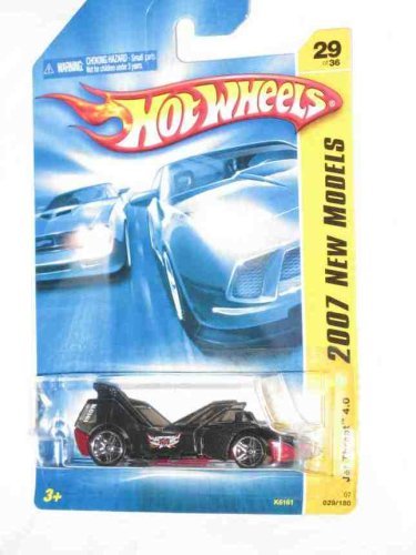 007 New Models -#29 Jet Threat 4.0 Black And Red #2007-29 Collectible Collector Car Mattel Hot Wheels